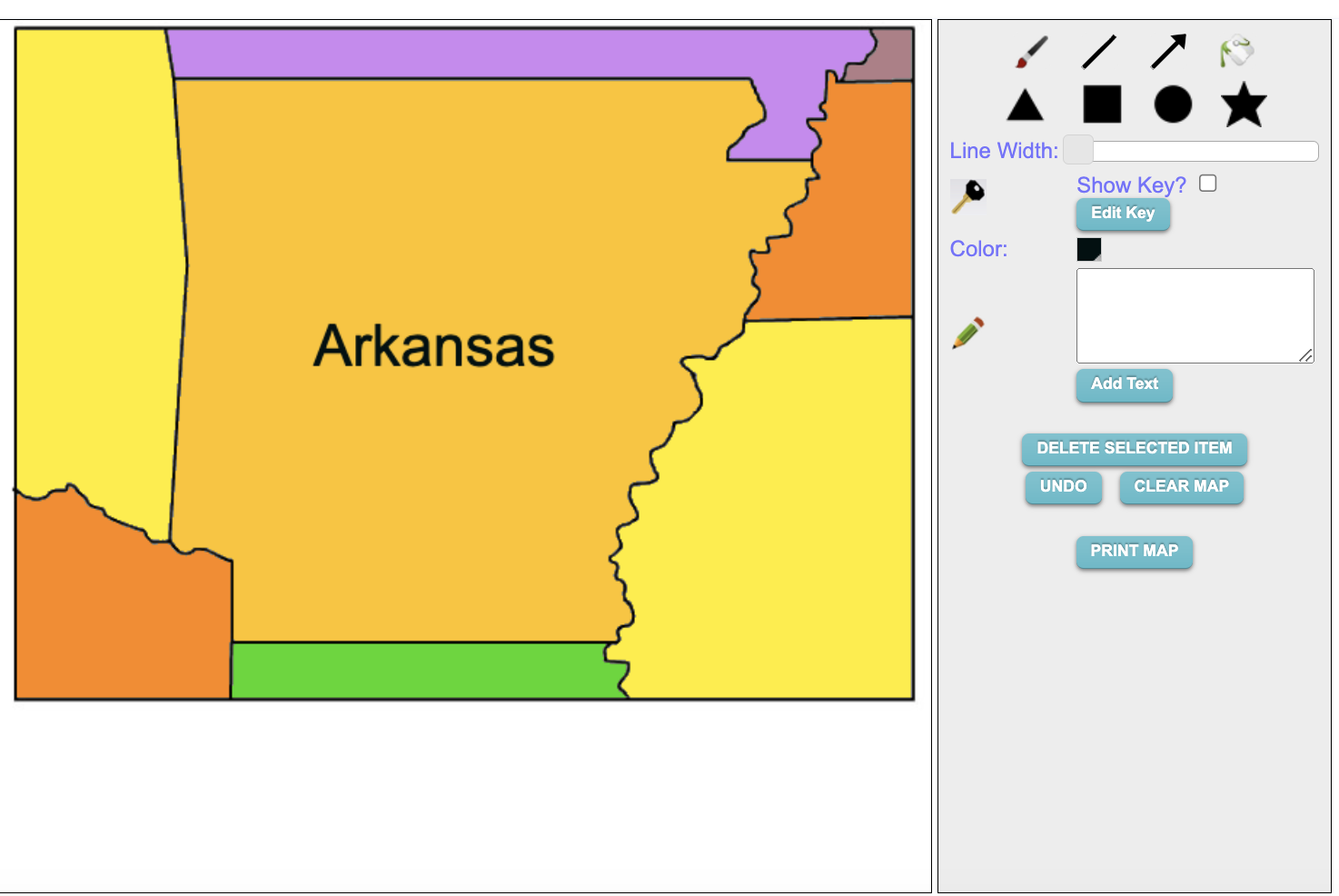 Make your Own Arkansas Map Online